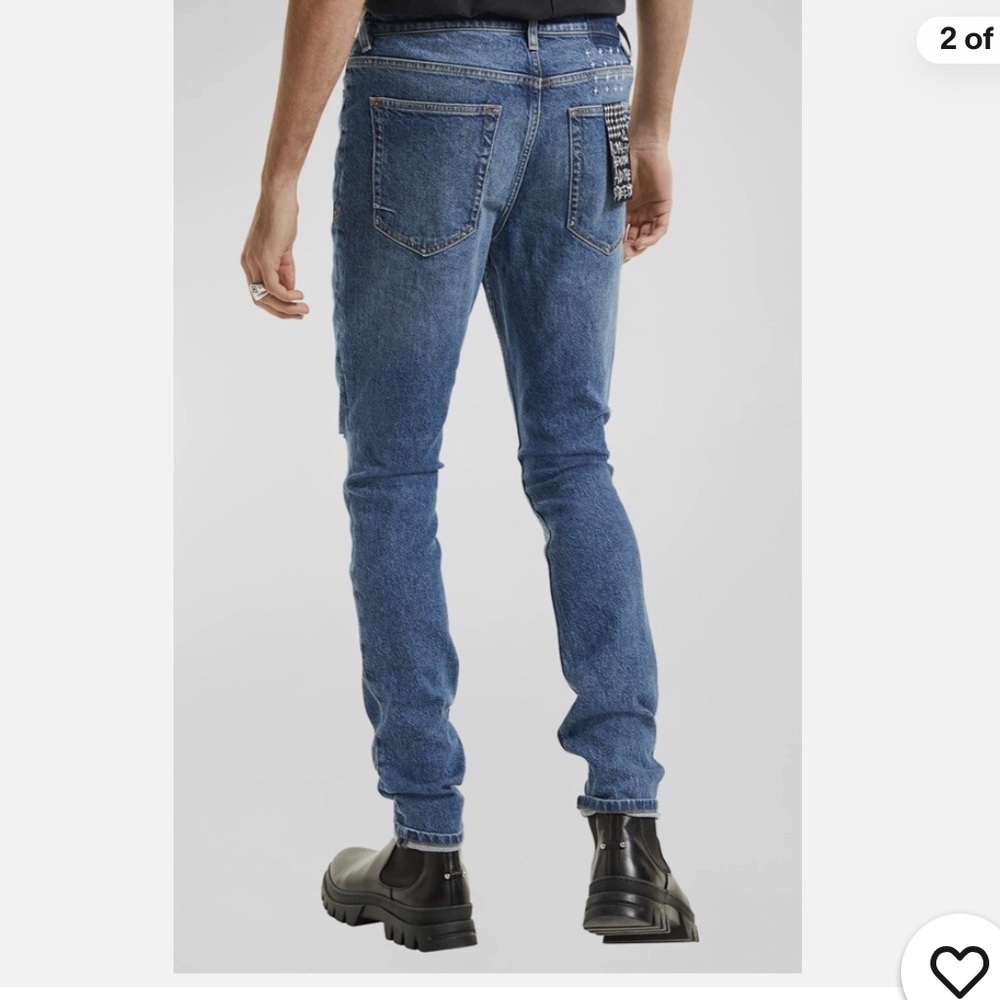 Ksubi Van Winkle Blazed Trashed Skinny Jeans Size‎ 32 New - Picture 2 of 9